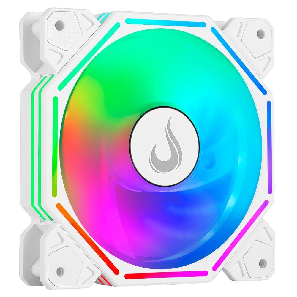 Ventoinha Rise Mode Hex Turbine PWM 120mm LED ARGB Branco