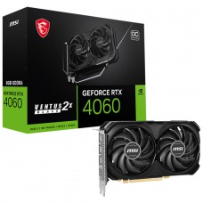 Placa de Vídeo MSI NVIDIA GeForce RTX 4060 VENTUS 2X BLACK OC, 8GB, GDDR6, DLSS, Ray Tracing, 912-V516-012