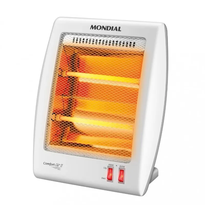Aquecedor Elétrico Mondial Quartzo A-15, 2 Níveis de Aquecimento, Desligamento Automático