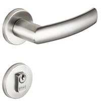 Fechadura Malibu Externa Roseta Redonda Aço Inox Escovado 55mm (55x70 Py53) 03141.0487.90 Soprano