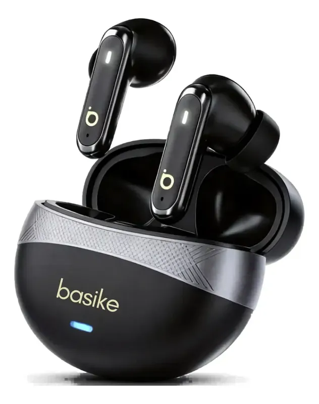 Basike Fone De Ouvido Sem Fio Bluetooth 5.4 Com Cancelamento De Ruido Esportes Som Estéreo Tws Ipx5, Bateria De 30 Horas De Duração, 100h Em Standby Ba-fon158 Cor Preto