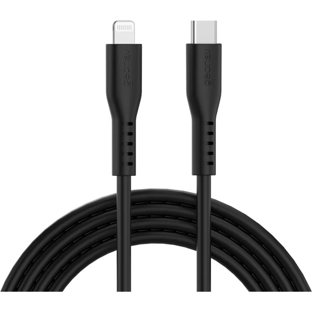 Cabo Lightning Preto Pd 1m Turbo Flexível Compatível Resistente Rápido