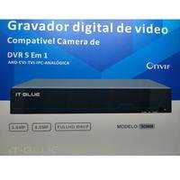 Dvr Full Hd 8 Canais 5.0mp Com Fonte E Mouse Itblue