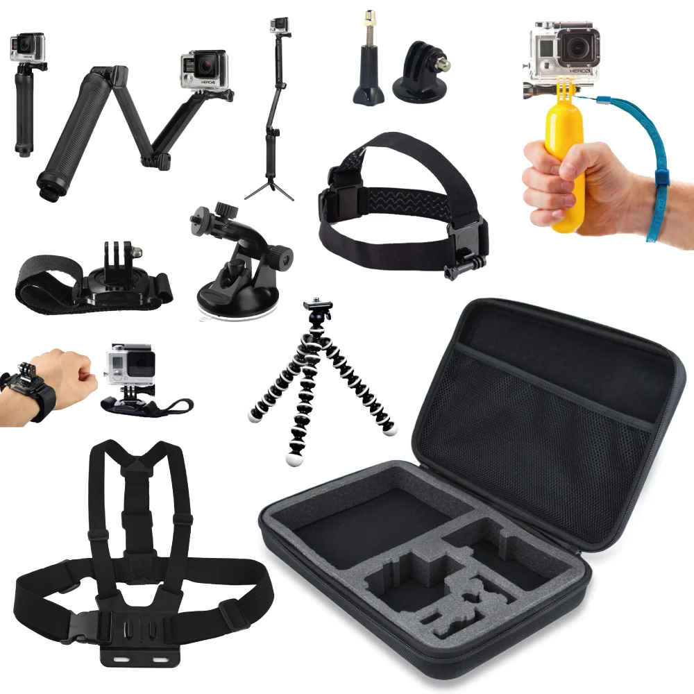 Kit Aventura Mymax Acessórios Gopro Com 9 Peças