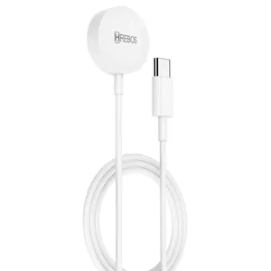 Cabo Carregador Usb-c Magnético Compatível Para Apple Watch 1 Ao 8 Modelo Crw-503c Cor Branco