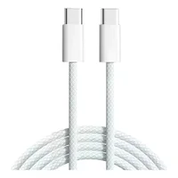 Cabo Usb-c Branco Trançado Alta Performance De Carga