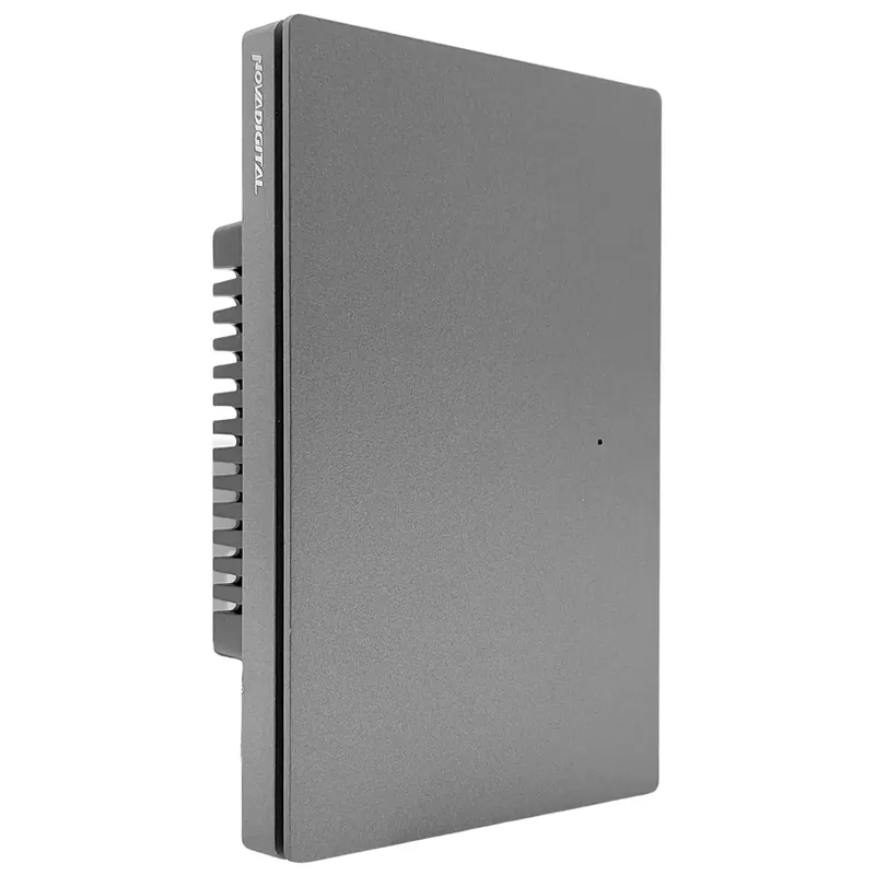Interruptor Inteligente Zigbee Full Switch 1 Tecla Cinza Novadigital com Controle por Alexa e Google Home