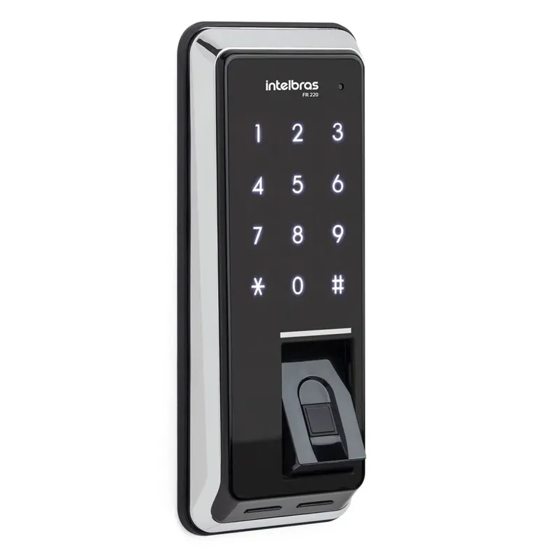 Fechadura Digital Intelbras Fr220, Biometria, Touch Screen, Preto