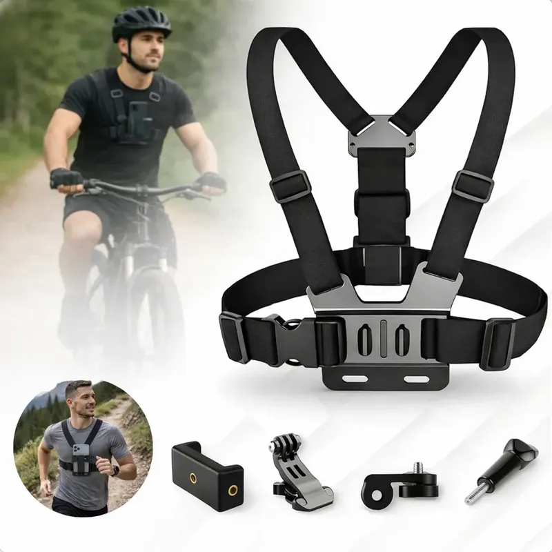 Suporte De Peito Para Celular E Gopro – Mãos Livres Total Grave Vídeos Incríveis E Capture Fotos Imersivas Com Um Suporte De Peito Estável