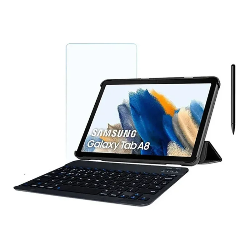 Case Teclado Abnt2 + Mouse Para Tab A8 X205 + Pel. + Caneta