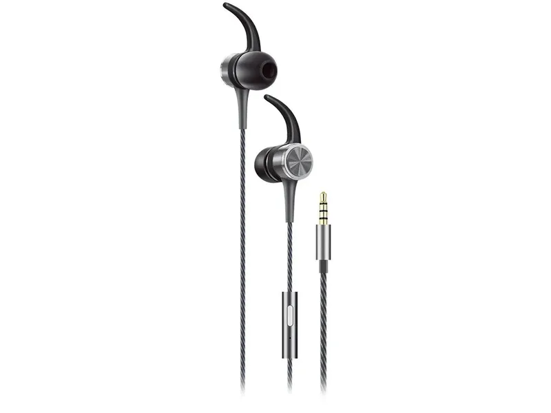 Fone De Ouvido Flex, Com Microfone, Imãs Nas Cápsulas, Preto
