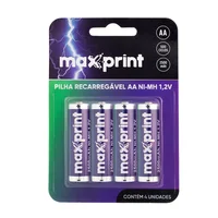 Pilha Recarregavel Maxprint Aa 1,2v 2500mah C/4