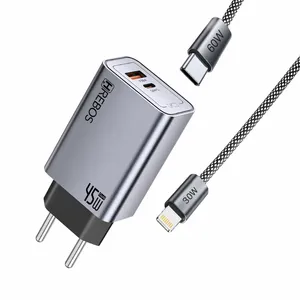 Carregador Turbo 45w Hrebos Maxion Charge Usb-c Crg-478ci Cinza Compatível Para Iphone