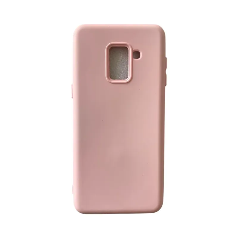 Capa Samsung A8 2018 / A5 2018 Silicone Aveludada Colorida Capinha Anti Impacto A8 2018 / A5 2018:rosa 01
