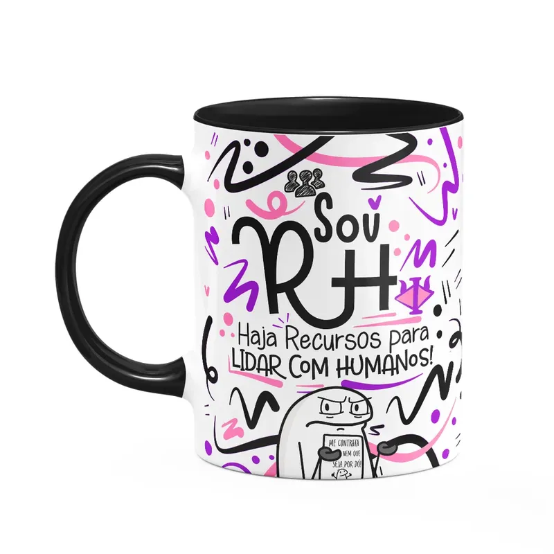 Caneca Flork Profissões, Sou Recursos Humanos - M2