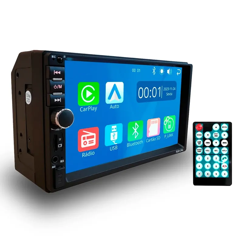 Central Multimídia Mp5 7 Polegadas Automotiva Android Auto Carplay 2 Din Espelhamento 7810h - First Option