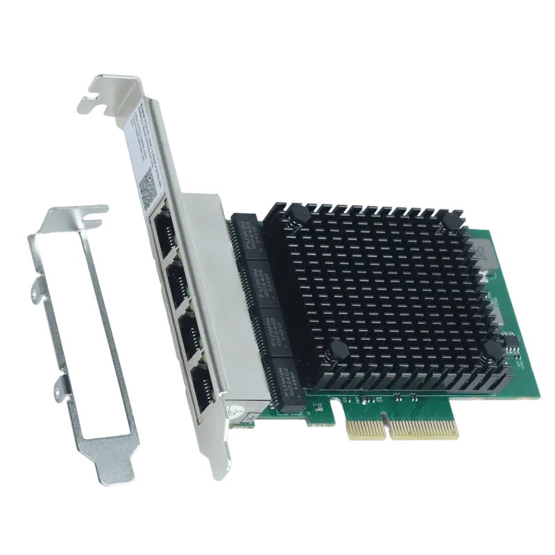 Placa De Rede 2.5g Quad Port Rj45 PCi-e X4 PCyes Lc2500-it4p