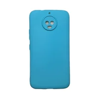 Capa Moto G5s Plus Silicone Aveludada Colorida Capinha Anti Impacto Moto G5s Plus:azul Céu