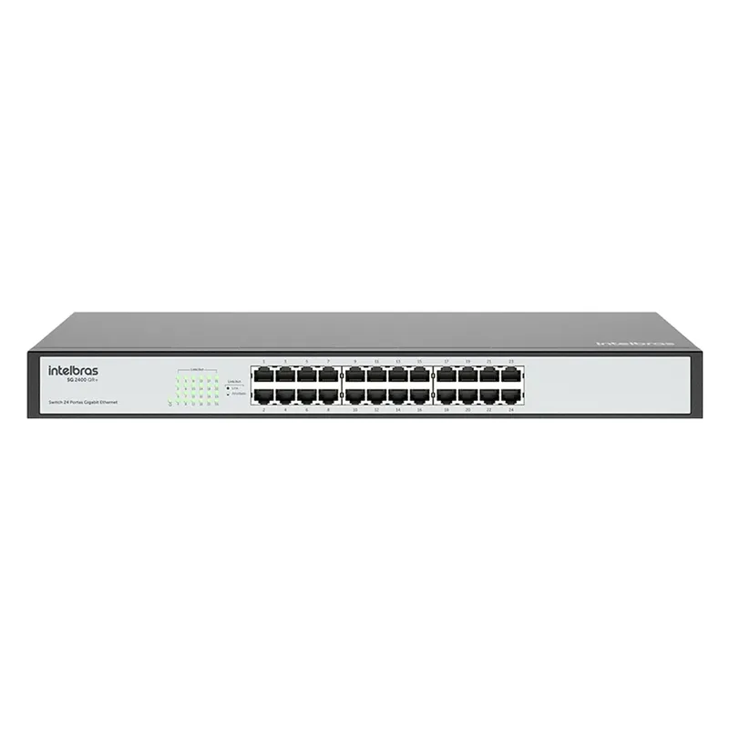 Switch Rack 24 Portas Gigabit 10/100/1000 Ethernet C/ Qos Sg 2400 Qr+ 4760022.