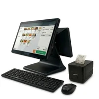Kit Pdv Completo Computador All In One Tela Dupla Touchscreen C Impressora 80mm Teclado E Mouse Sem Fio