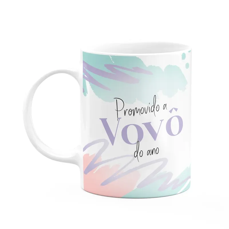 Caneca Promovido A Vovô Do Ano - 325ml - Branca