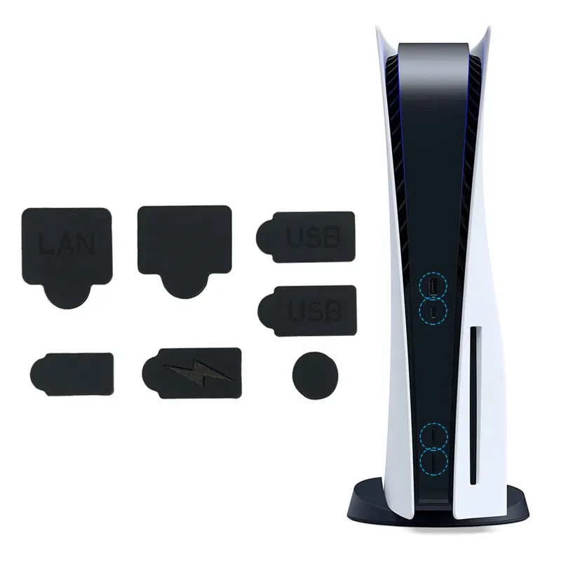 Tampa De Silicone Protetor Anti Poeira Playstation 5 Preto
