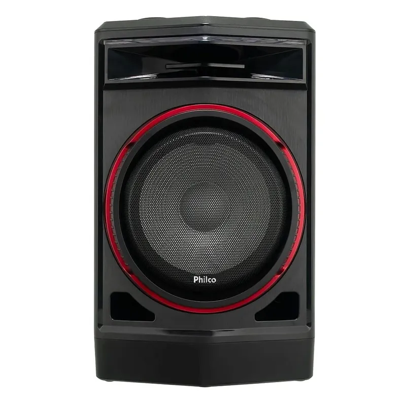 Caixa Acústica Philco PCX 100, Entrada ALXILIAR, P2/ USB / BLUET 5.0, RADIO FM, 750w RMS