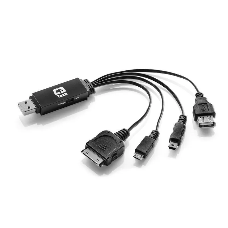 Carregador Multifuncional 4 Em 1 Usb + Dados Uc-04 - C3tech