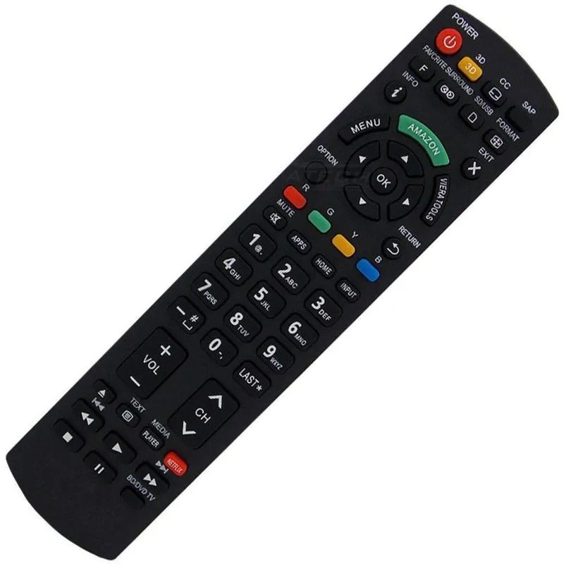 Controle Remoto Para Smart Tv Panasonic Lcd LED Teclas Amazon Netflix