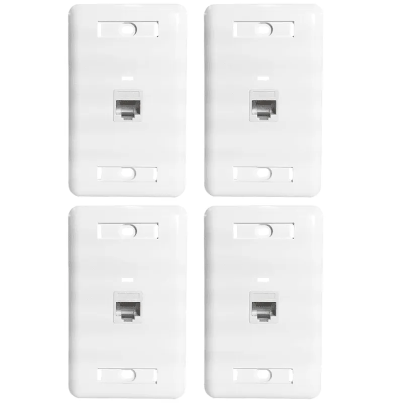 Kit 2 Espelhos De Parede 4x2 Com 1 Saída Rj45 Cat6