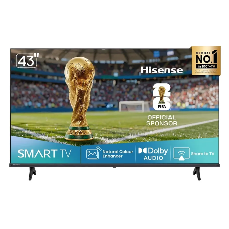 Smart Tv Hisense DLED Full Hd 43" 43a4nv Com Processador Ai Hdr10 Dts Virtual X Dlna Alexa E Google
