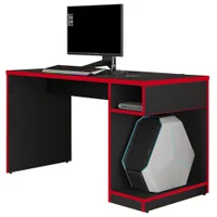 Mesa Para Computador Notebook Gamer X Preto/vermelho - Fit Mobel