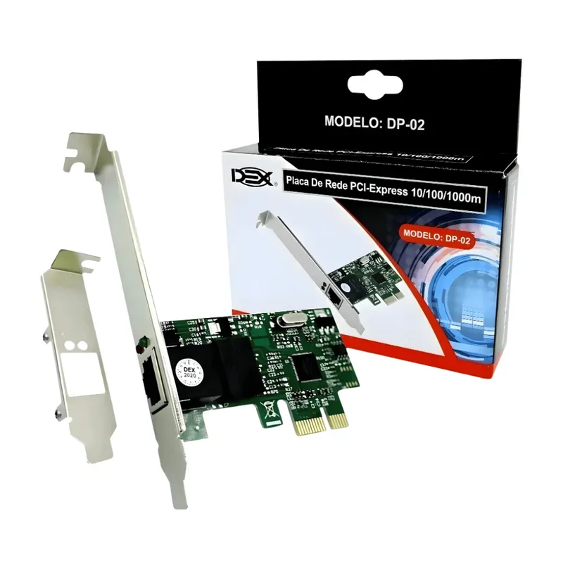 Placa De Rede PCi-express 10/100/1000 Dp-02 Dex