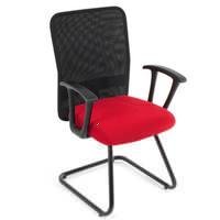 Poltrona Diretor Base Fixa, Mesh - Vermelho