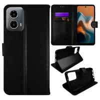 Capa Carteira Case Com Flip Para Motorola Moto G35 Cor Preta