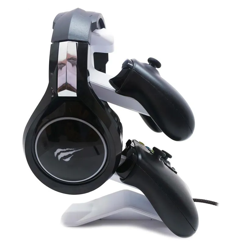 Suporte Sculpy 2CTF, Mesa Game Xbox One, S E X, Para 2 Controles E Headset, Branco