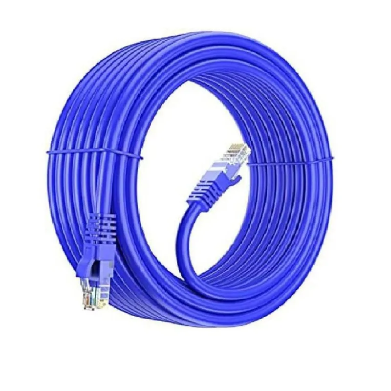 Cabo De Rede Plus Cable Pc Eth5e Patch Cord Cat5e Azul 30 Metros
