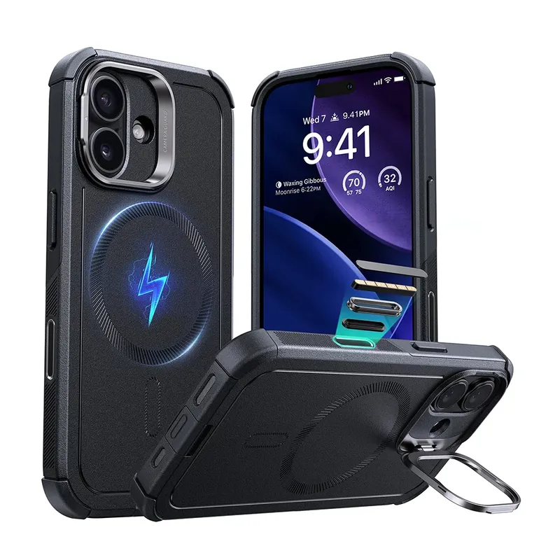 Esr Capa Iphone 17 Pro Max Halolock Cyber Armor Stash Stand
