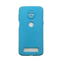 Capa Moto Z3 Play Silicone Aveludada Protege Câmera Colorida Capinha Anti Impacto Moto Z3 Play:azul Céu