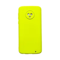 Capa Moto G6 Plus Silicone Aveludada Protege Câmera Colorida Capinha Anti Impacto Moto G6 Plus:amarelo 02