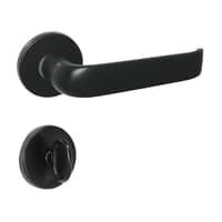 Fechadura Vitória Banheiro Roseta Redonda Preta 40mm 508449/40 Zep Arouca