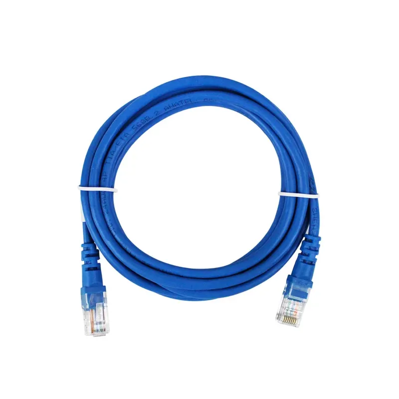 Patch Cord Seccon Cat5e 2.5 Mt Azul Homologado Anatel - Cy-5128-cat5e-2.5m-bl