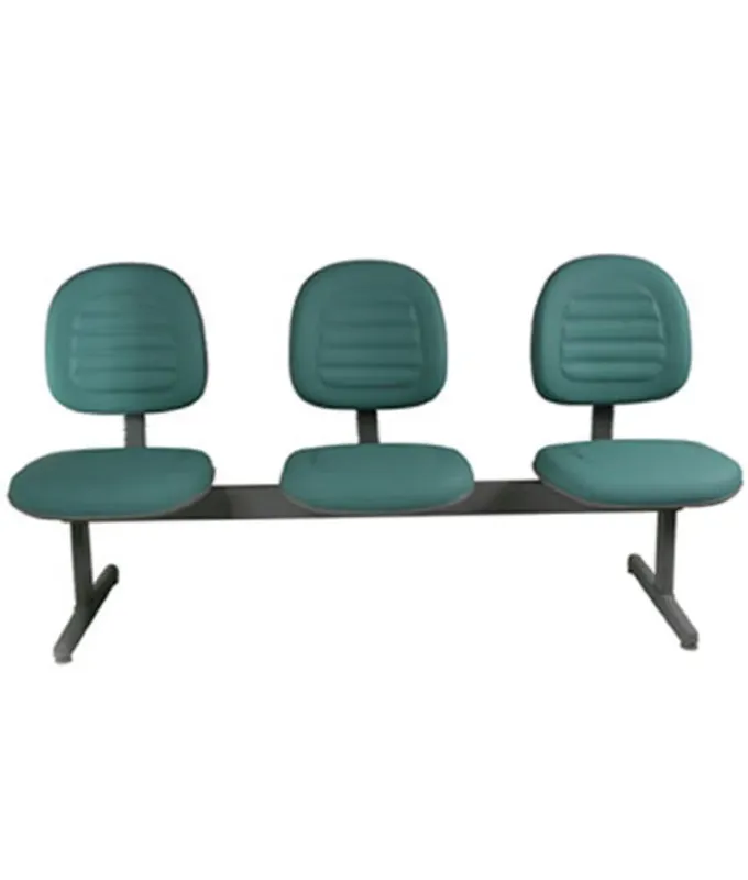 Cadeira Office Design Office Móveis Executiva Em Longarina, até 120 kg, Gomada, Verde
