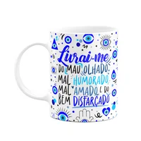Caneca Motivação, Livrai-me Do Mal, Branca