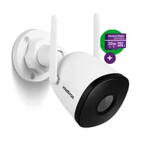 Câmera Externa Intelbras Bullet Im5 Sc, Full HD, Lente 2.8 mm, Proteção IP67, Branca + Cartão Micro SD 32GB