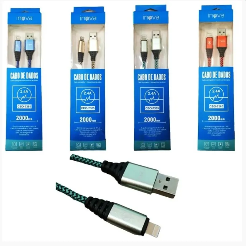 Cabo De Dados E Carregador Usb I6 2mt Flexivel Ny