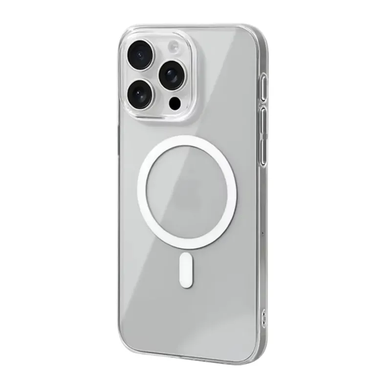 Capa Magnética Transparente Clear Compatível Iph 14 Pro – Proteção Completa E Pronto Para Carregamento Por Indução