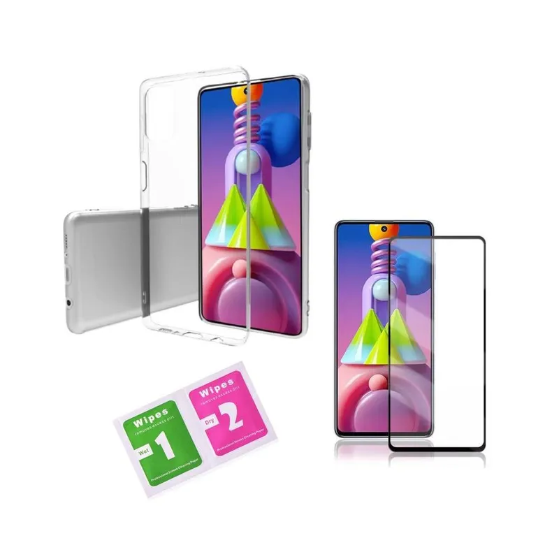 Kit Capa Elxcases, Silicone Flexível + Película 9D Para Galaxy M51, 6.7