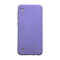 Capa Samsung A10 (normal) Silicone Aveludada Protege Câmera Colorida Capinha Anti Impacto A10:roxo