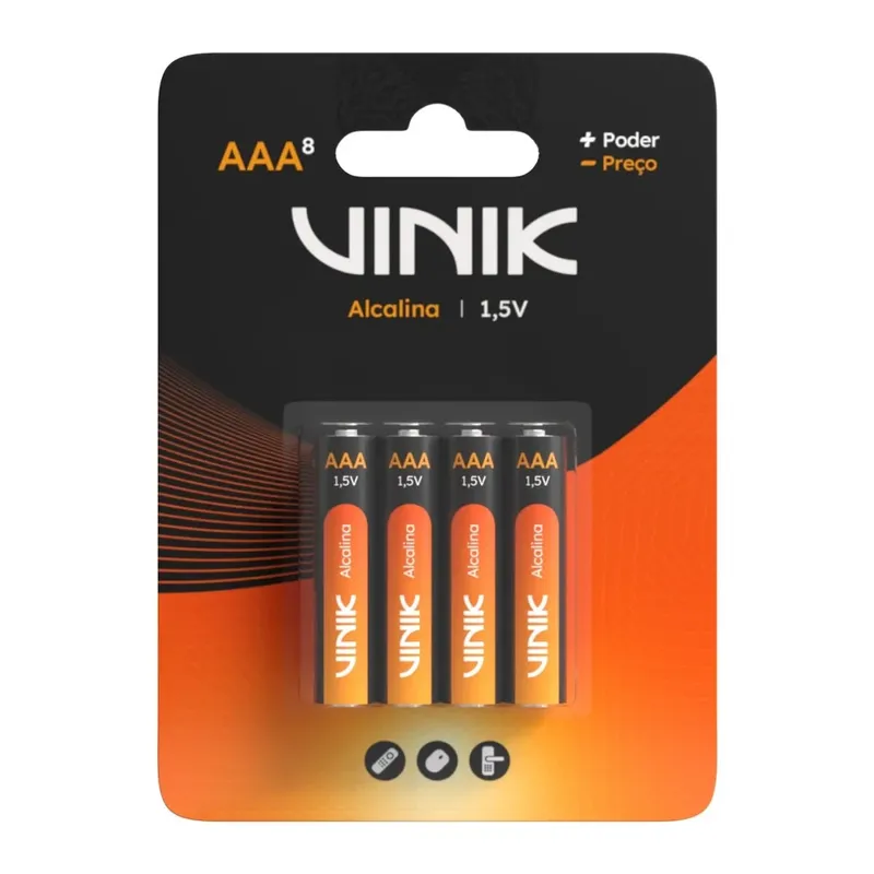Pilha Alcalina Aaa C/8 1.5v - Vp3ab8a